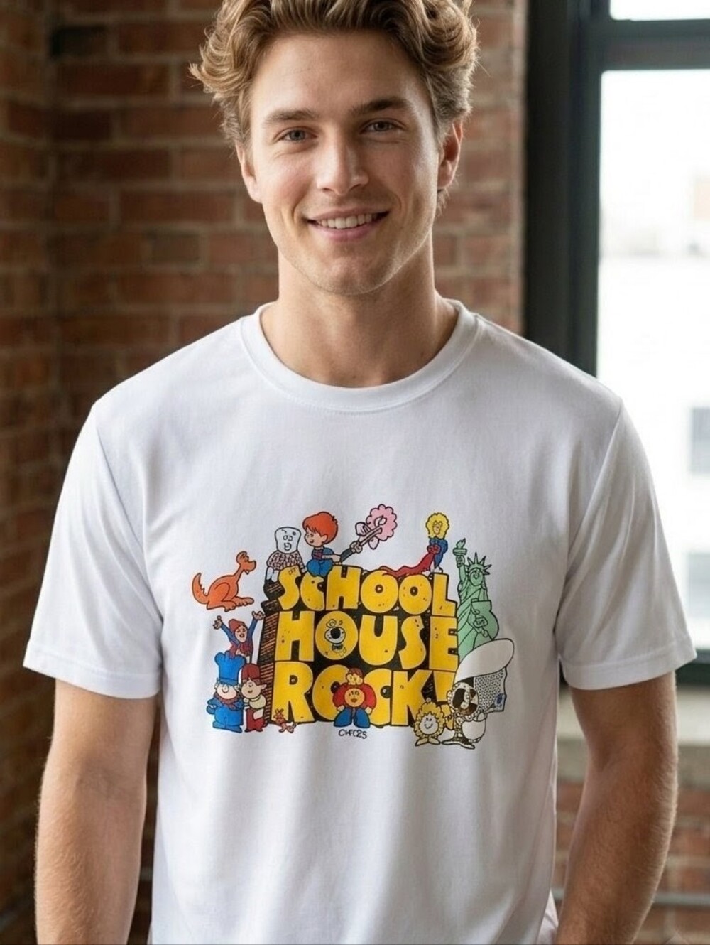 Schoolhouse Rock White Short Sleeve Graphic Tee - NWOT